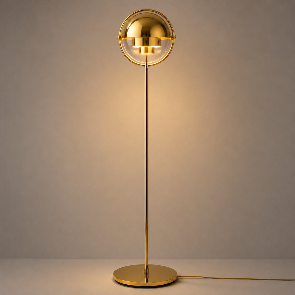 Le Lampadaire Éléa Multi-lite & Laiton Doré