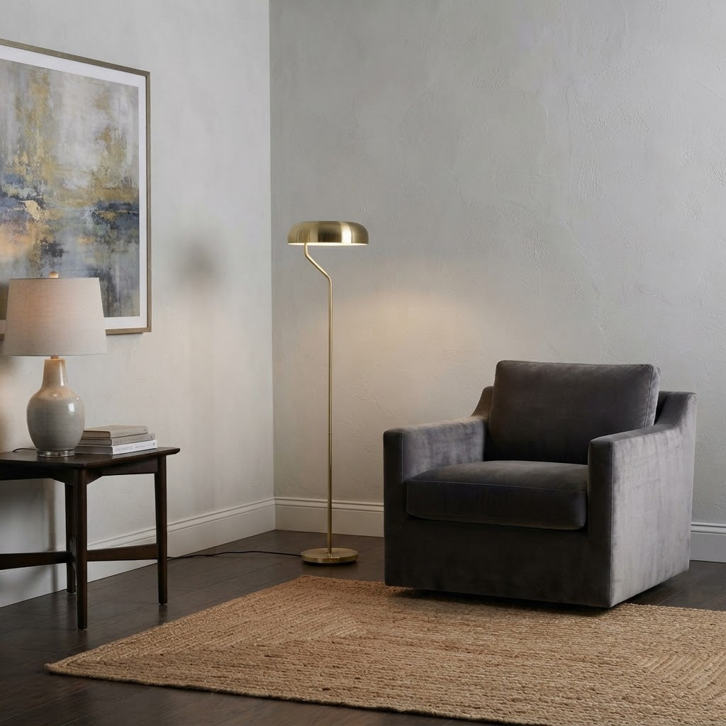 Lampadaire Cassiopée en laiton Eclipse