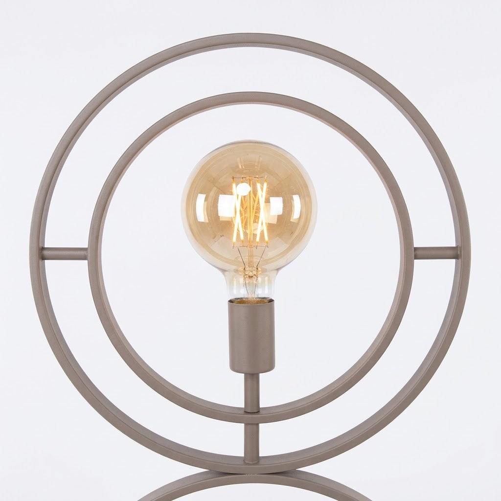 Lampadaire Boulia moderne beige 4 anneaux pivotants