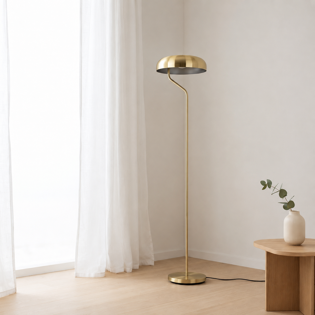 Lampadaire Cassiopée en laiton Eclipse